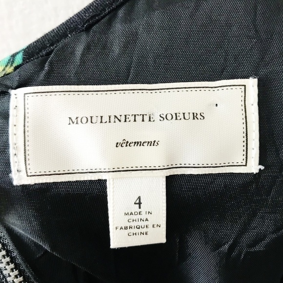 Anthro Moulinette Soeurs Black Floral Dress Size 4 - Picture 10 of 14